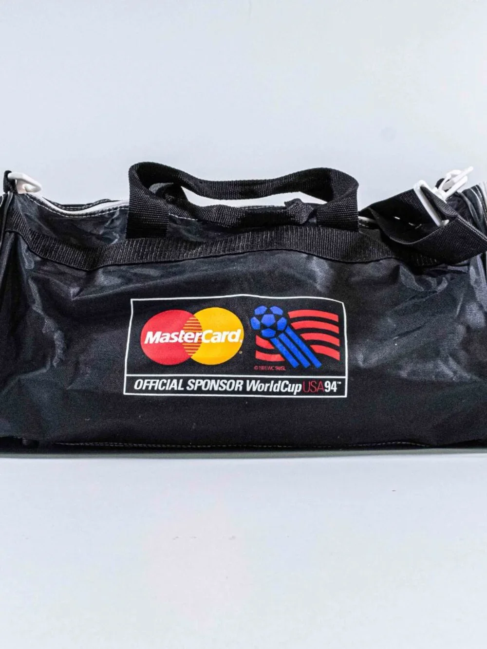 Vintage Adidas 1994 World Cup Duffel Bag Mastercard 90s Soccer Gym Luggage VTG